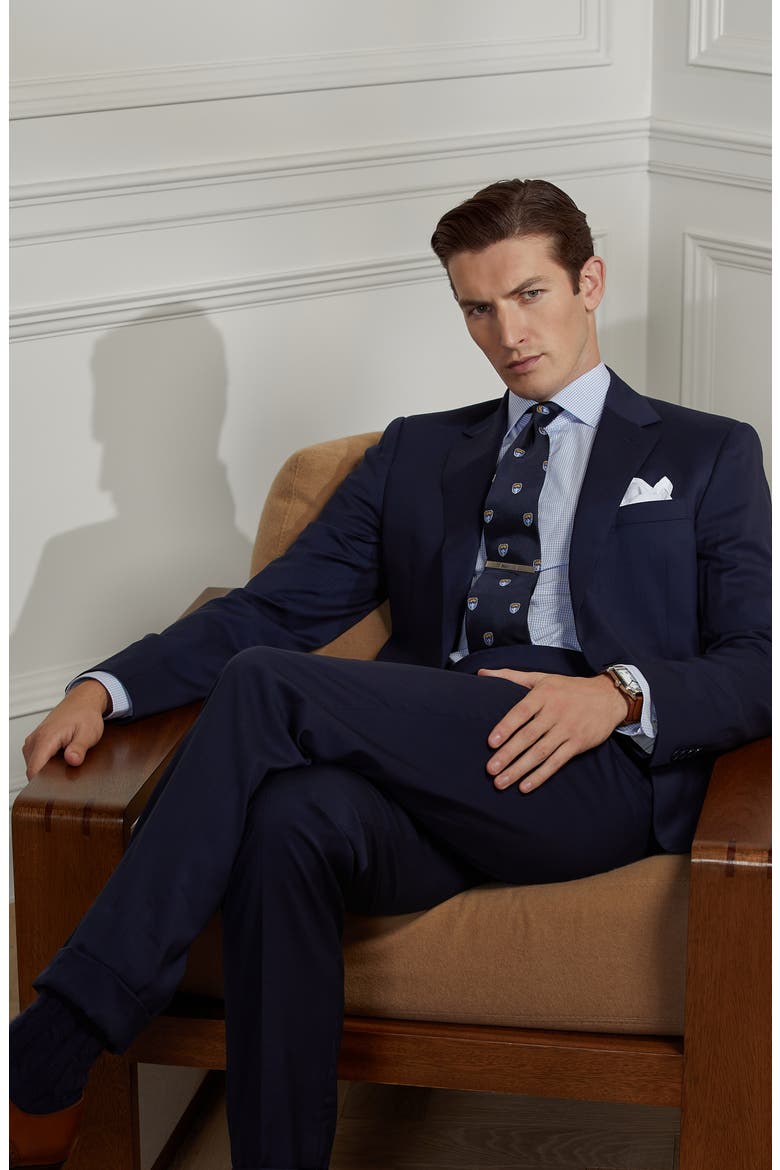 Gregory Hand Tailored Wool Serge Suit, Alternate, color, CLASSIC NAVY