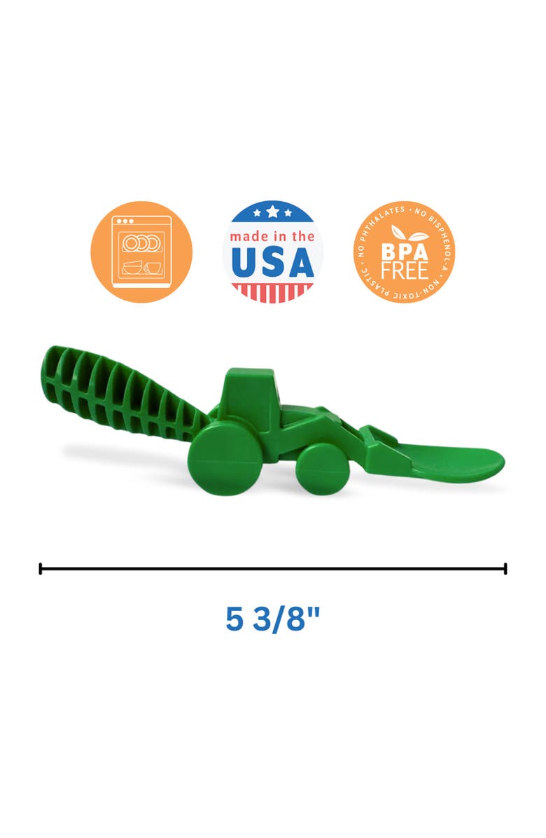 Constructive Eating Set of 2 Tractor Utensils for Kids and Toddlers, 1 Pack, Alternate, color, Green