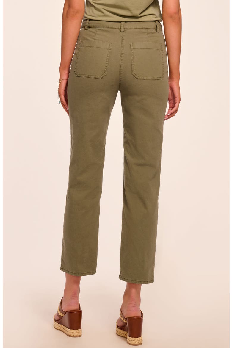 Emmy Stretch Cotton Twill Ankle Pants, Alternate, color, SAFARI GREEN