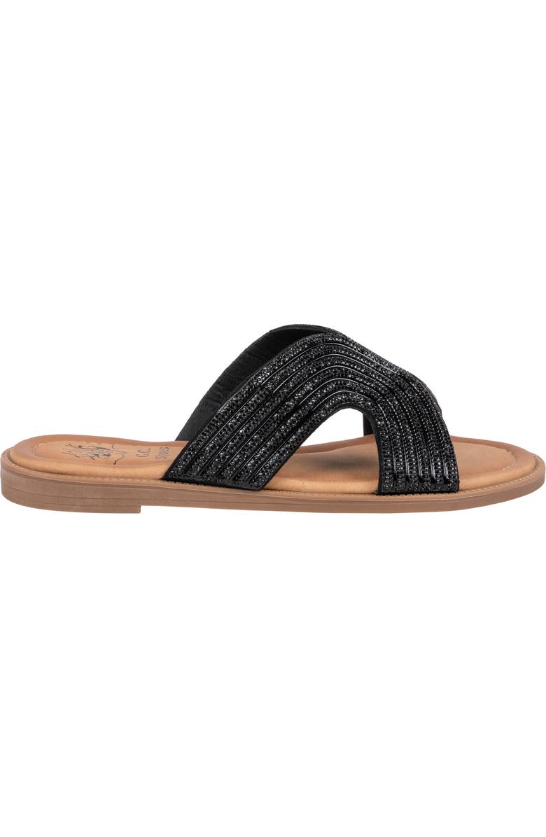 GOOD CHOICE NEW YORK Carline Embellished Sandal, Alternate, color, Black