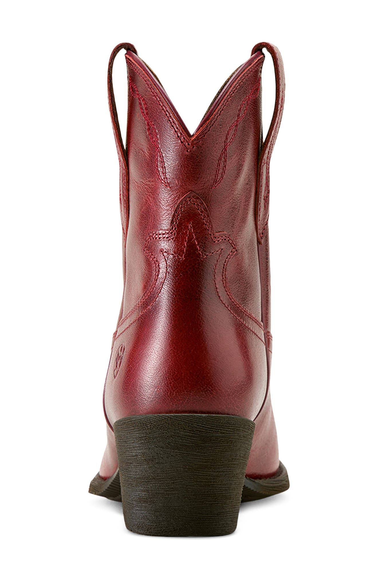 Maggie J Toe Short Western Boot, Alternate, color, BARN RED