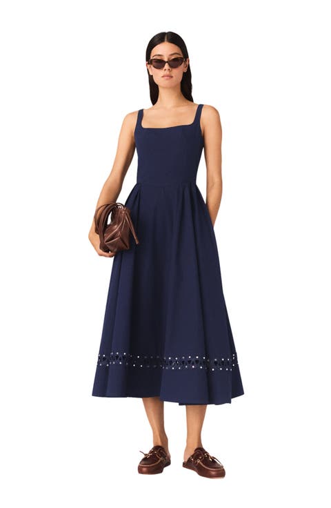 Flared midi dress