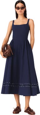 maje Flared midi dress