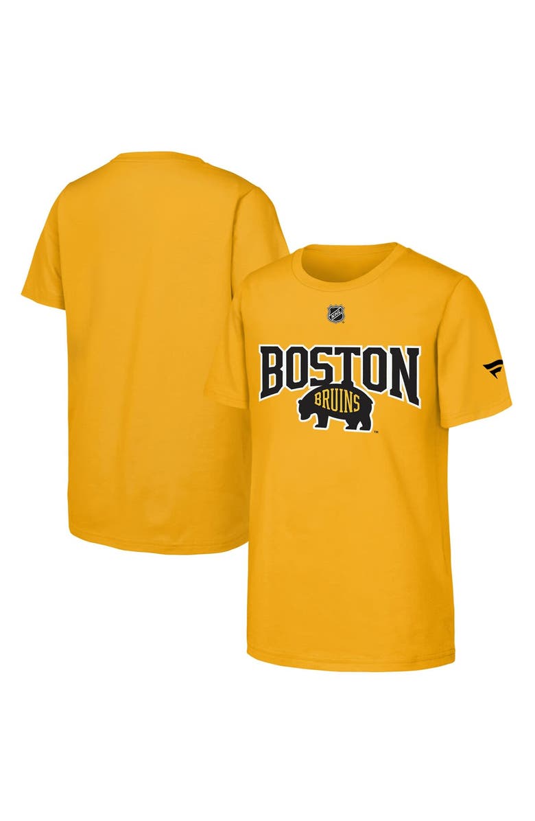 FANATICS Youth Fanatics  Gold Boston Bruins 2026 NHL Stadium Series Authentic Locker Room T-Shirt, Main, color, Gold