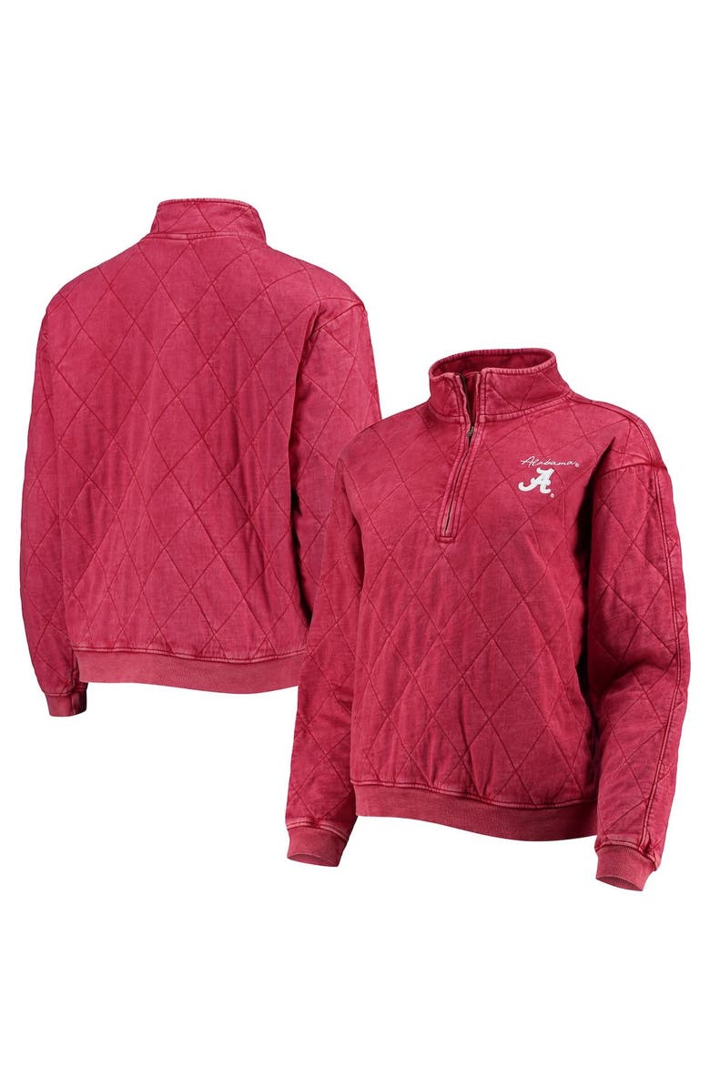 GAMEDAY COUTURE Women's Gameday Couture Crimson Alabama Crimson Tide Unstoppable Chic Quilted Quarter-Zip Jacket, Alternate, color,