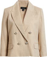 Halogen® Double Breasted Crop Blazer
