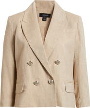 Halogen® Double Breasted Crop Blazer