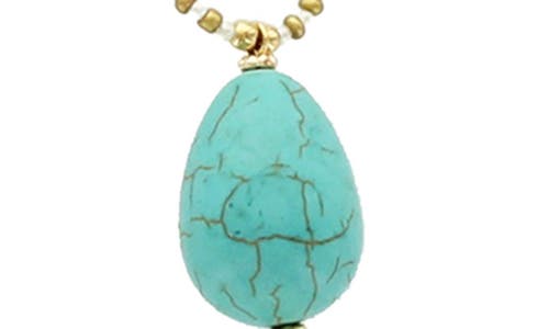 Olivia Welles Elesia Beaded Tassel Y-necklace In Blue