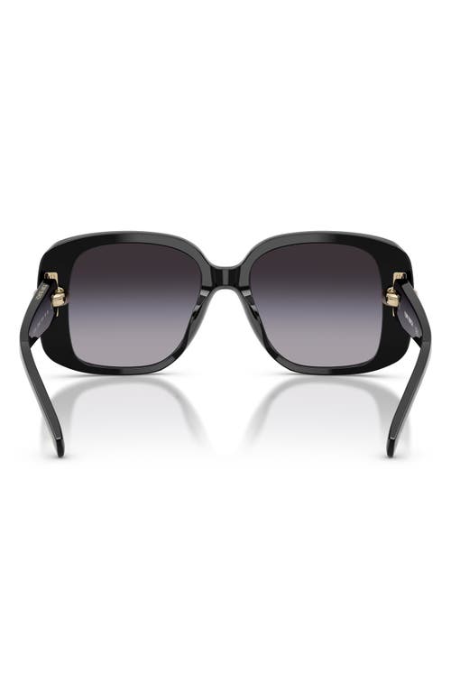 Tory Burch 53mm Gradient Square Sunglasses In Black