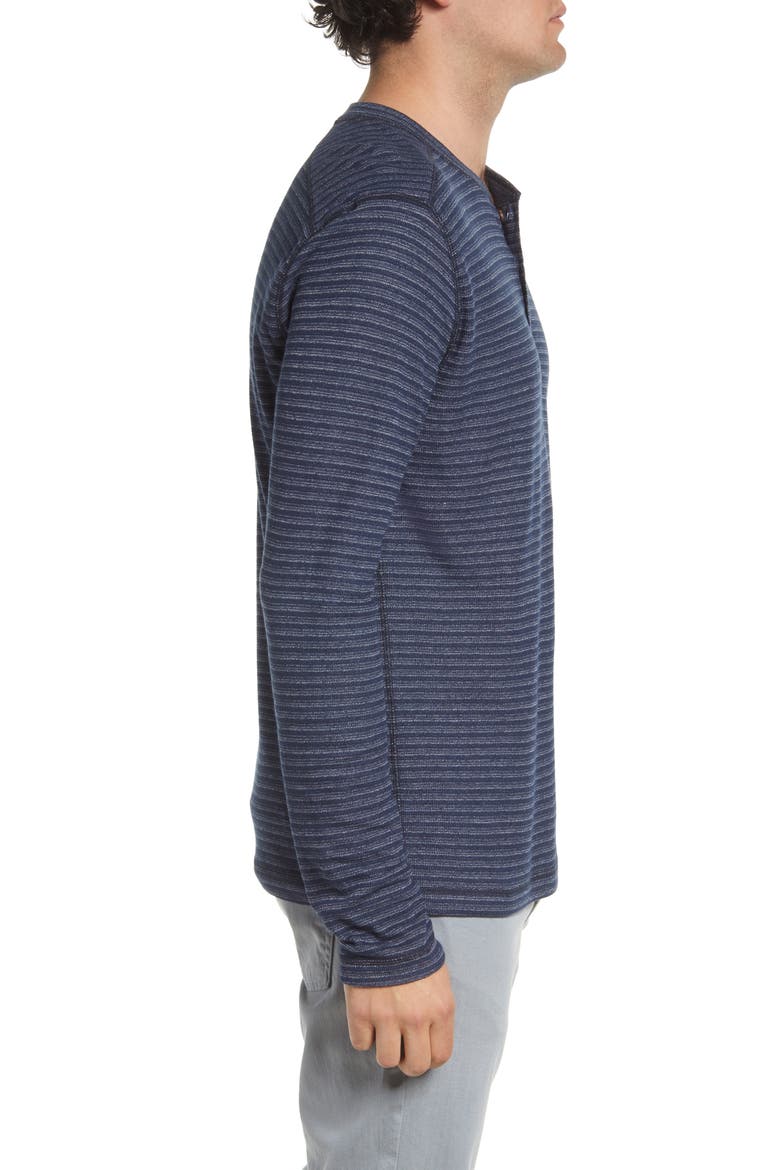 Yarn Dye Rib Long Sleeve Henley, Alternate, color, NAVY