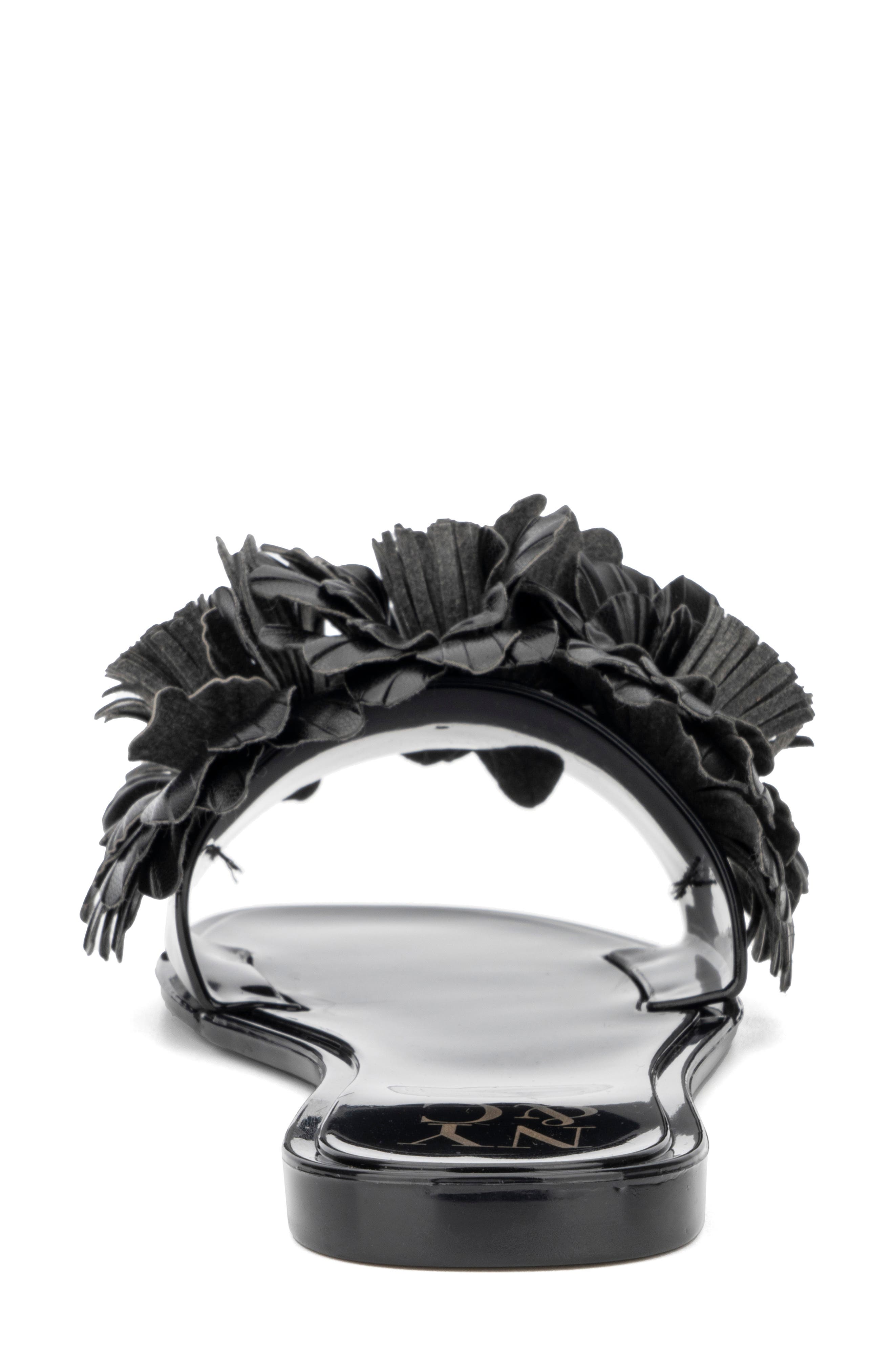 NEW YORK AND COMPANY Anella 3D Flower Slide Sandal, Alternate, color, 