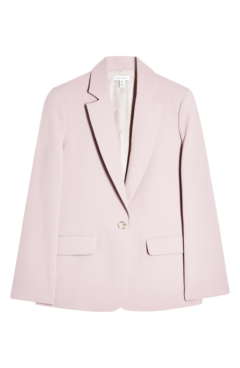 Topshop Clean Crepe Blazer, Alternate, color,