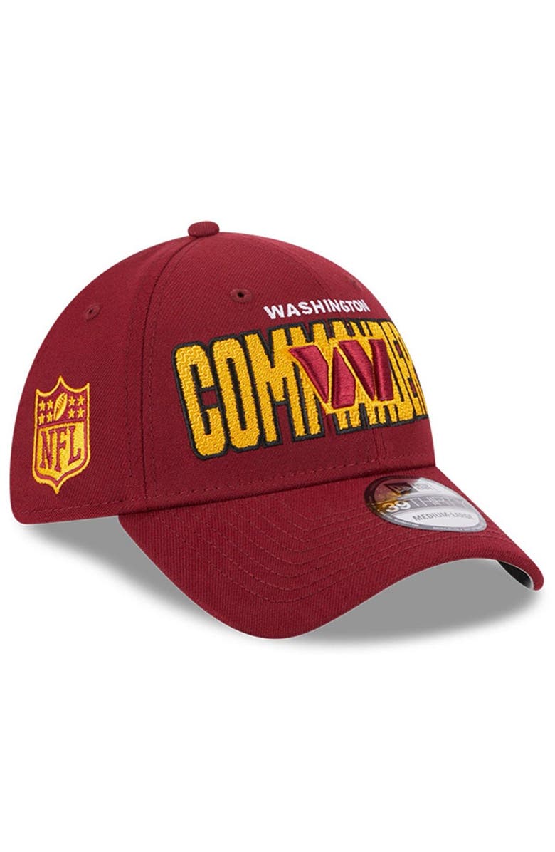 New Era Men's New Era Burgundy Washington Commanders 2023 NFL Draft 39THIRTY Flex Hat, Main, color,