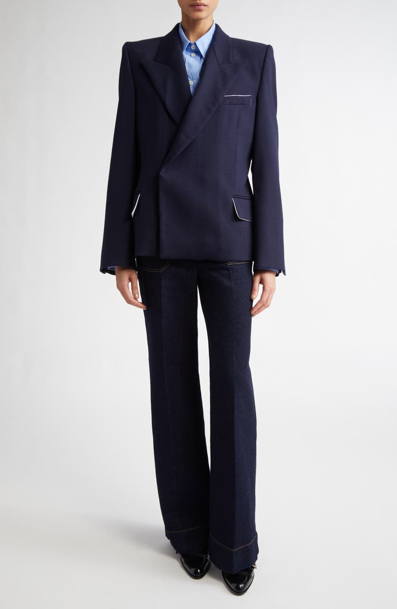 Victoria Beckham Alina Wide Leg Jeans, Alternate, color, 