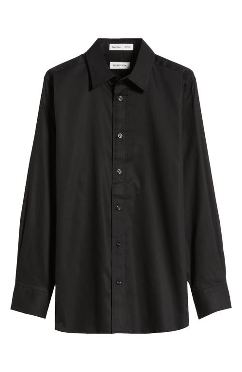 Nordstrom Kids'  Solid Dress Shirt In Black