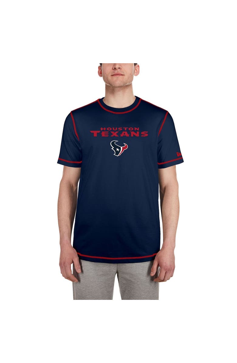 New Era Men's New Era  Navy Houston Texans Third Down Puff Print T-Shirt, Alternate, color, 