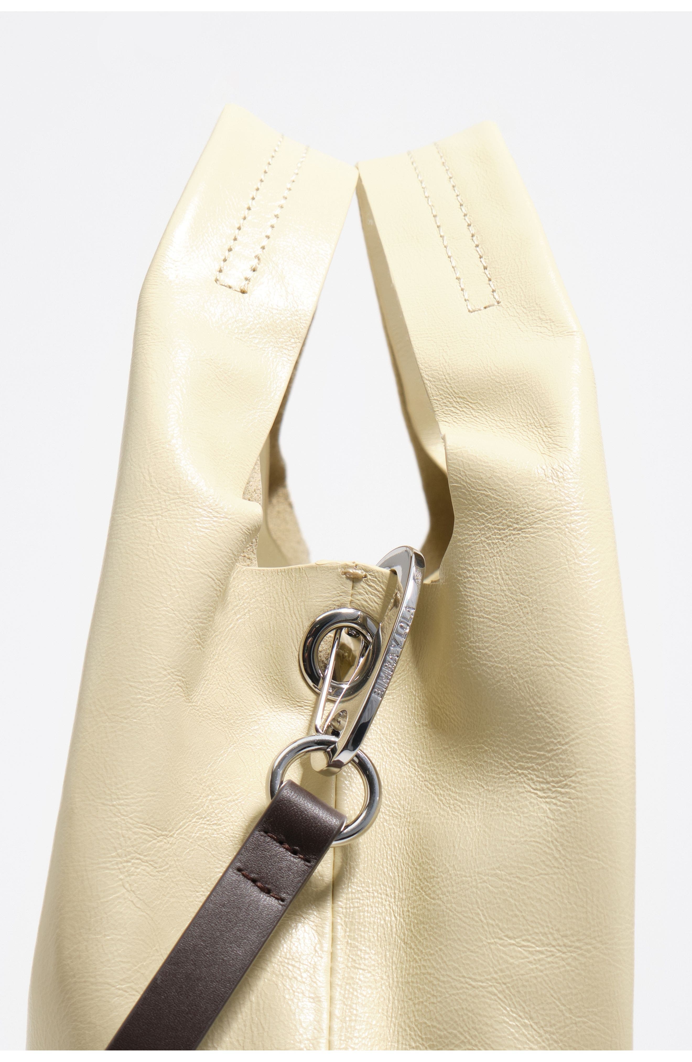 Leather Paper Bag, Alternate, color, PALE YELLOW