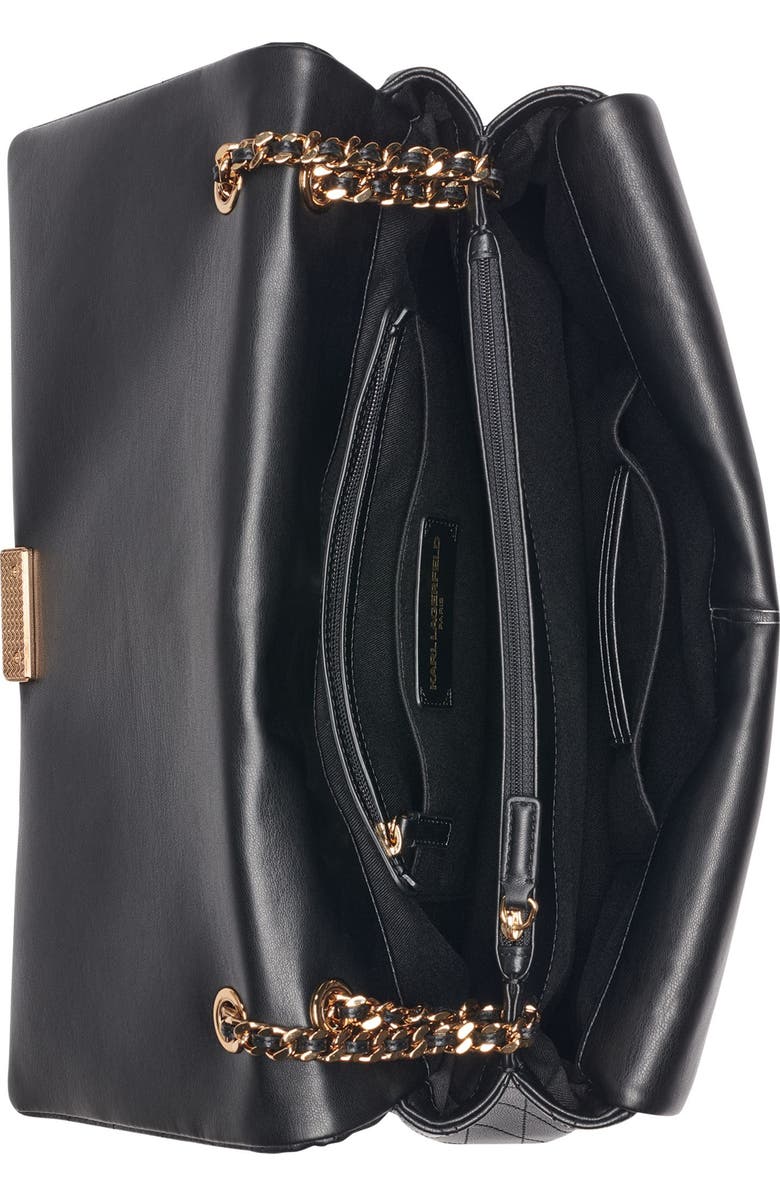KARL LAGERFELD PARIS Lafayette Jumbo Shoulder, Alternate, color, Black/Gold