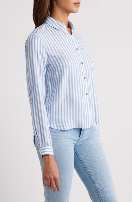 BEACHLUNCHLOUNGE BEACHLUNCHLOUNGE CANDACE STRIPE BUTTON-UP SHIRT
