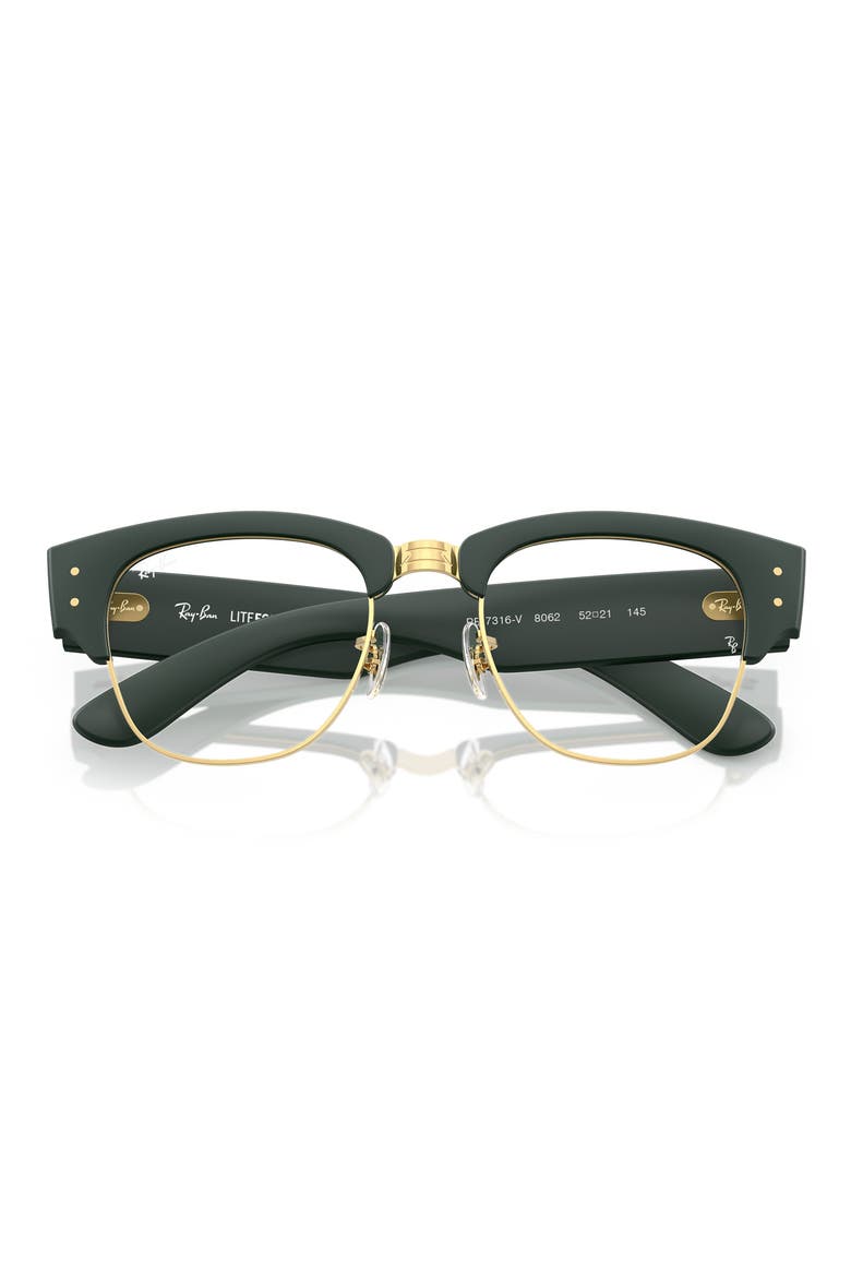 52mm Square Optical Glasses, Alternate, color, GOLD GREEN