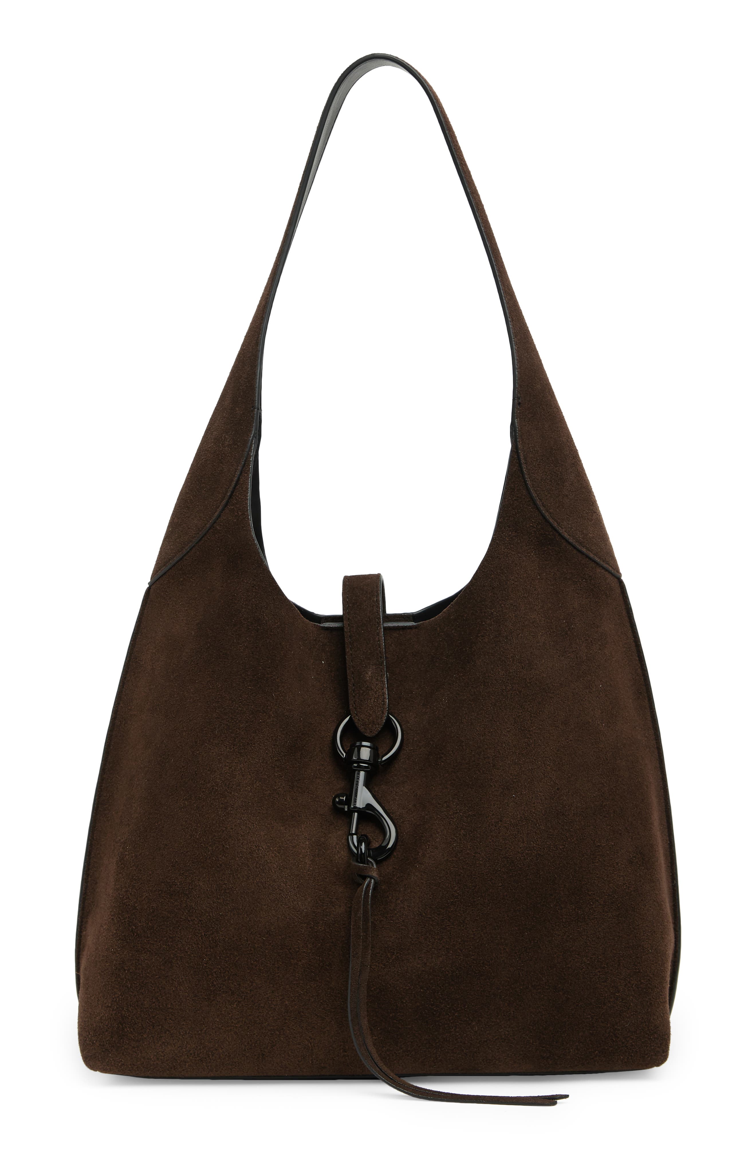 Rebecca Minkoff Megan Suede Hobo Bag, Main, color, 