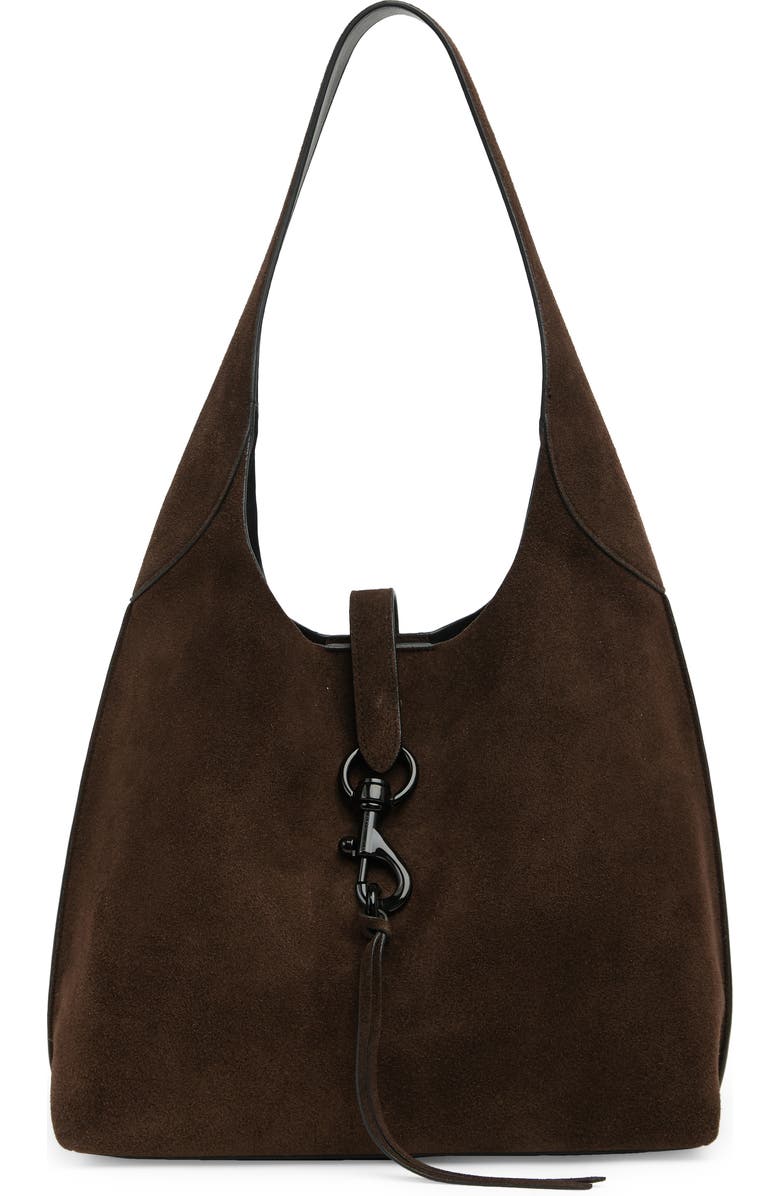 Rebecca Minkoff Megan Suede Hobo Bag, Main, color,