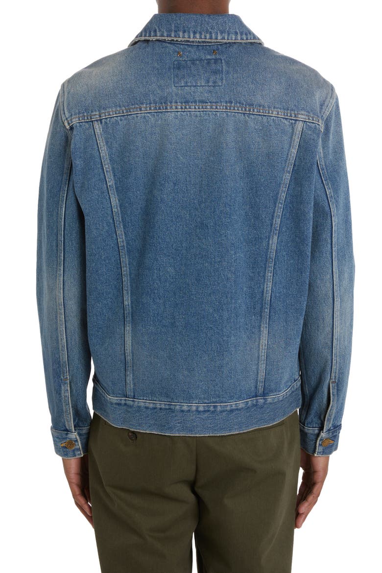 Logo Patch Denim Jacket, Alternate, color, MEDIUM BLUE