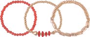 Rachel Roy Set of 3 Beaded Stretch Bracelet