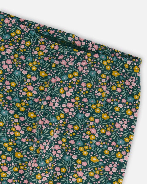 Deux Par Deux Leggings With Flower In Neutral