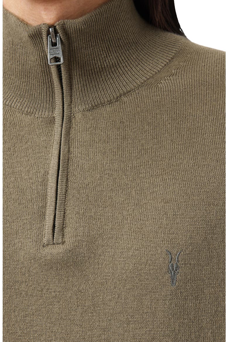 Kilburn Mock Neck Wool Blend Quarter Zip Sweater, Alternate, color, DUSKY GREEN