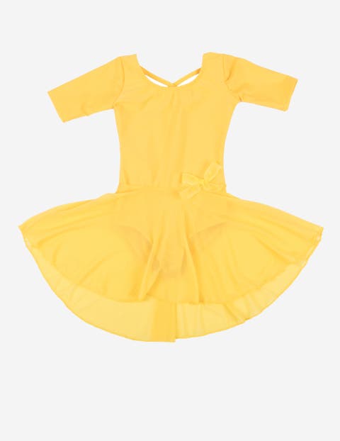 Girls Short Sleeve Skirted Leotard