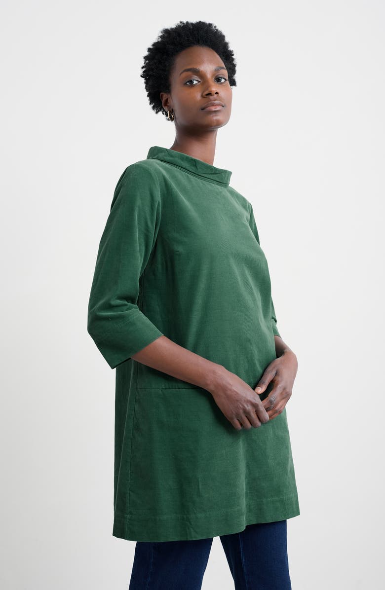 Seasalt Cornwall Sail by the Stars Organic Cotton Corduroy Tunic, Alternate, color, Dark Forage