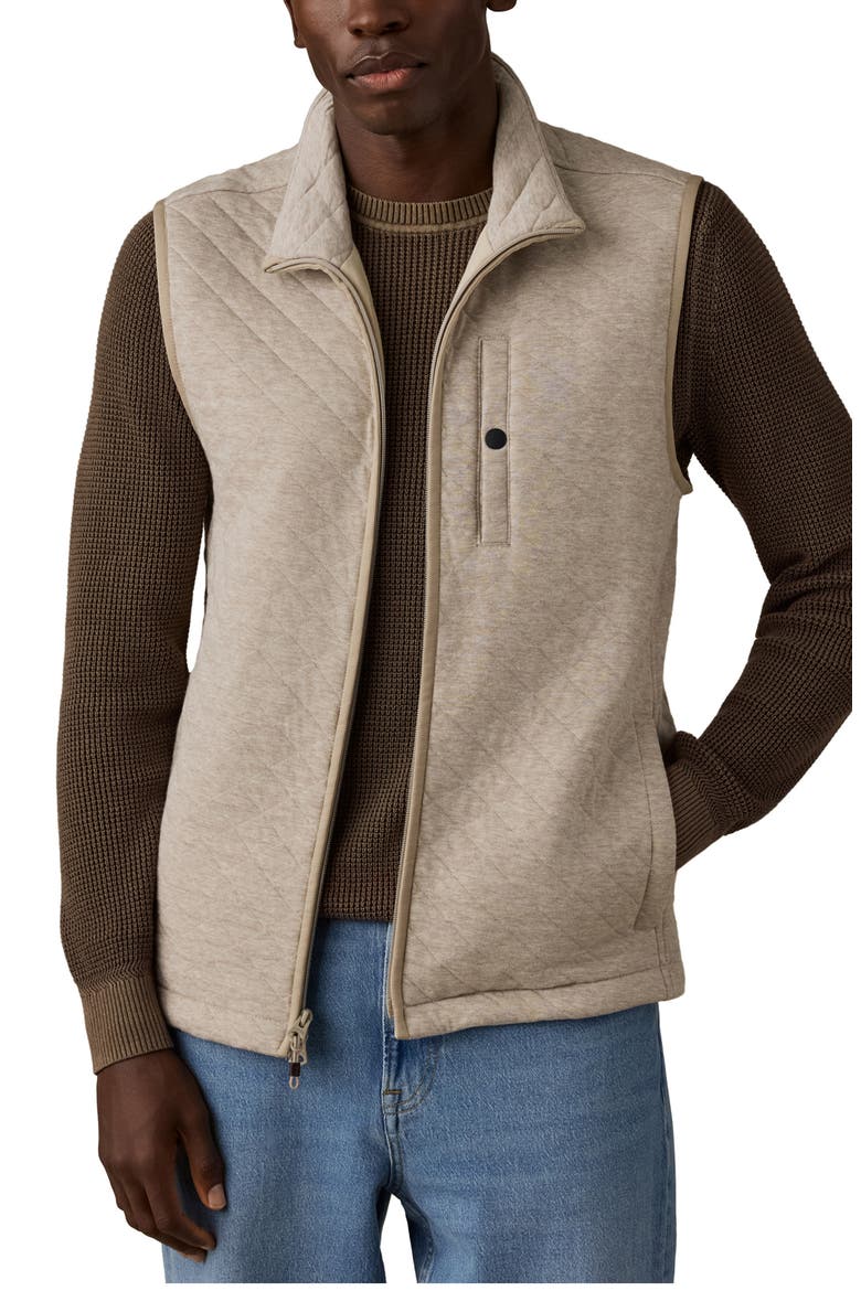 Epic Quilted Fleece Vest, Main, color, OATMEAL MELANGE