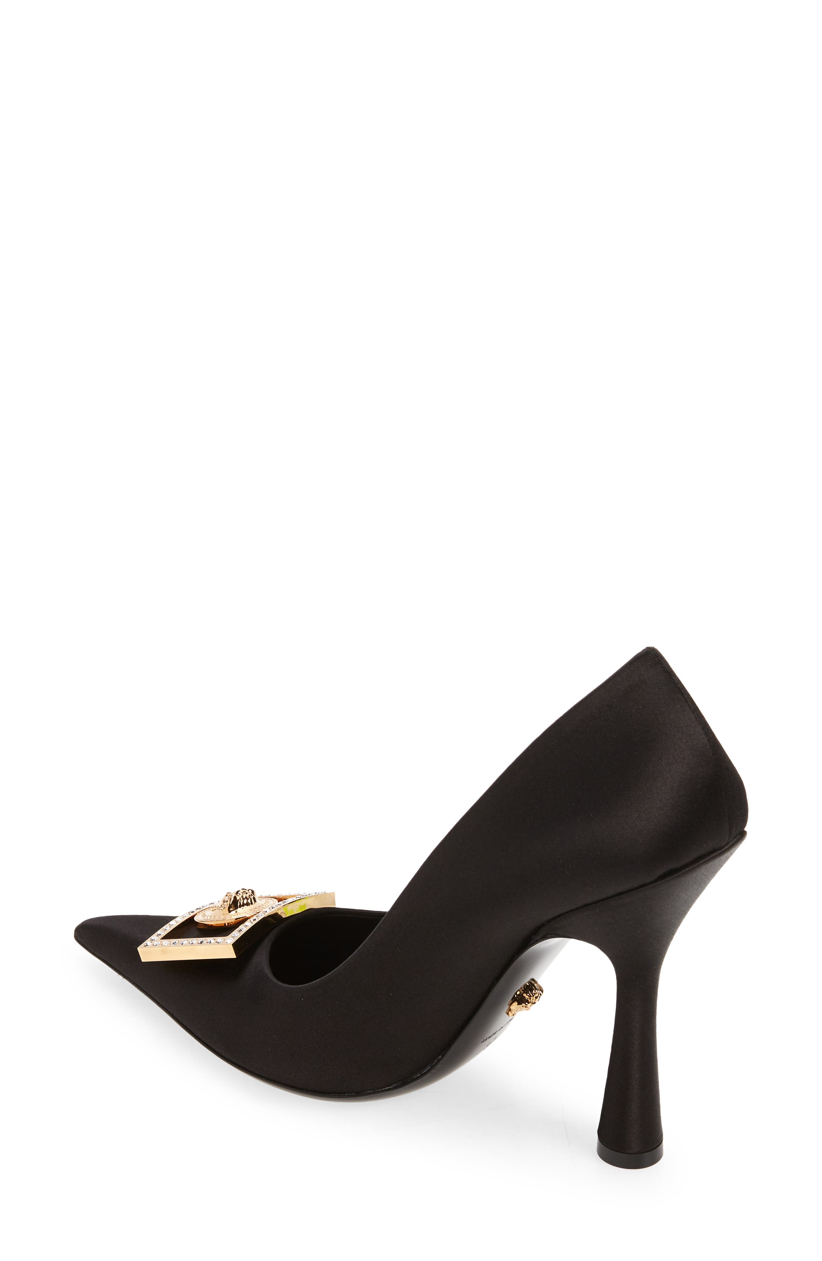 Versace Medusa Frame Pointed Toe Pump, Alternate, color, 
