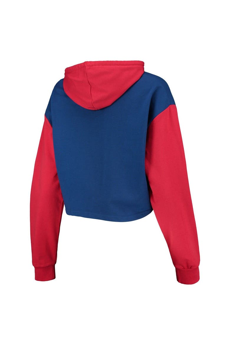 Women's FOCO Royal/Red Chicago Cubs Color-Block Pullover Hoodie & Shorts Lounge Set, Alternate, color, Royal