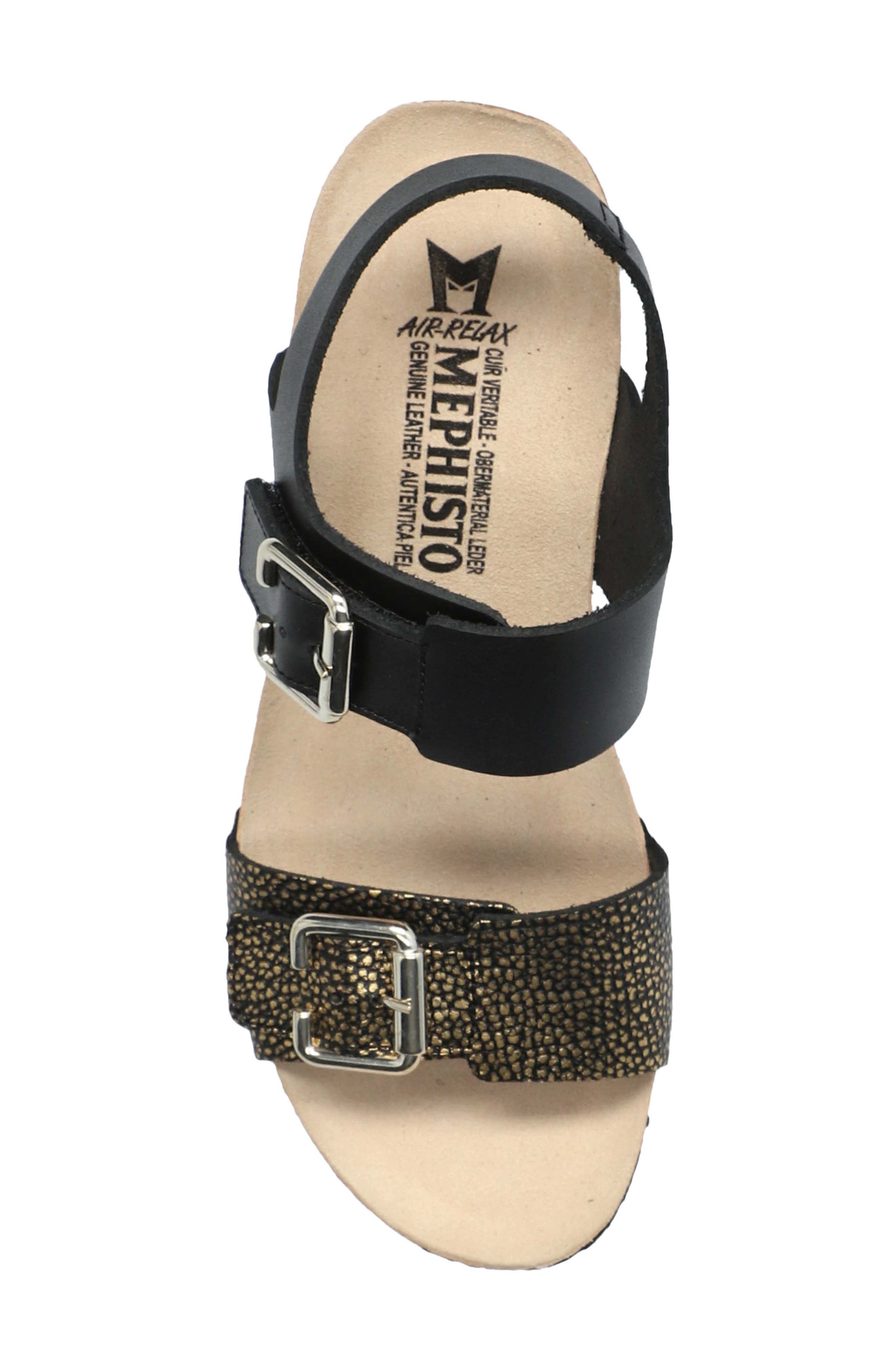 Lissandra Platform Wedge Sandal, Alternate, color, BLACK CONDOR