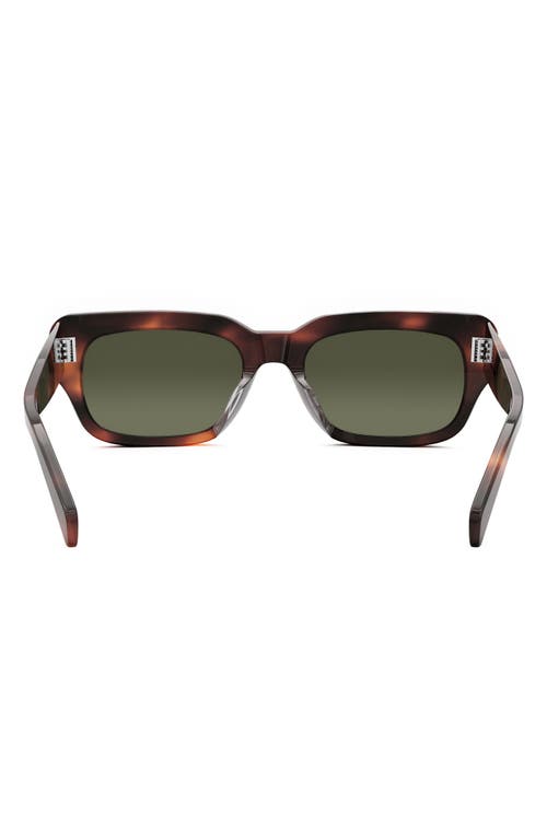 Celine Bold 3 Dots 54mm Rectangular Sunglasses In Green