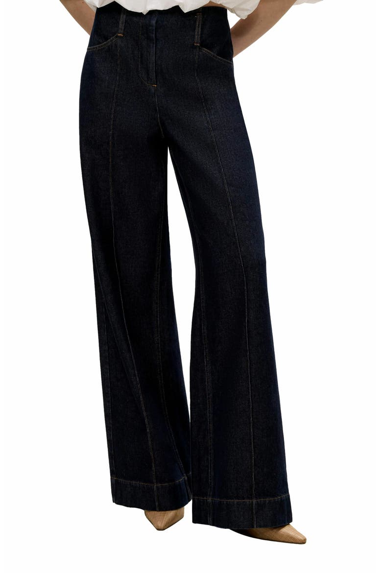 Gabrielle Denim Pant, Alternate, color, DEEP SEA WASH