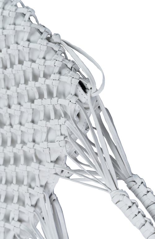 Adriana Castro La Red Mini Mesh Bag In Leather In White