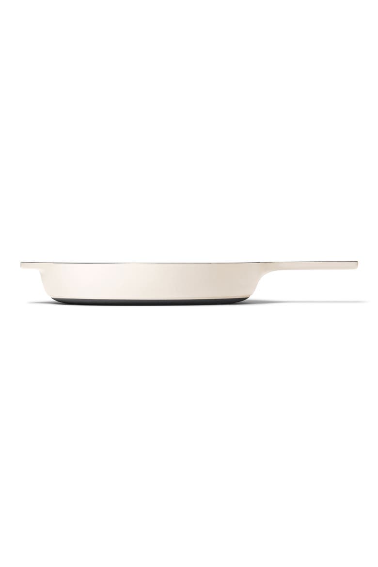 12-Inch Enameled Cast Iron Skillet, Alternate, color, CREAM