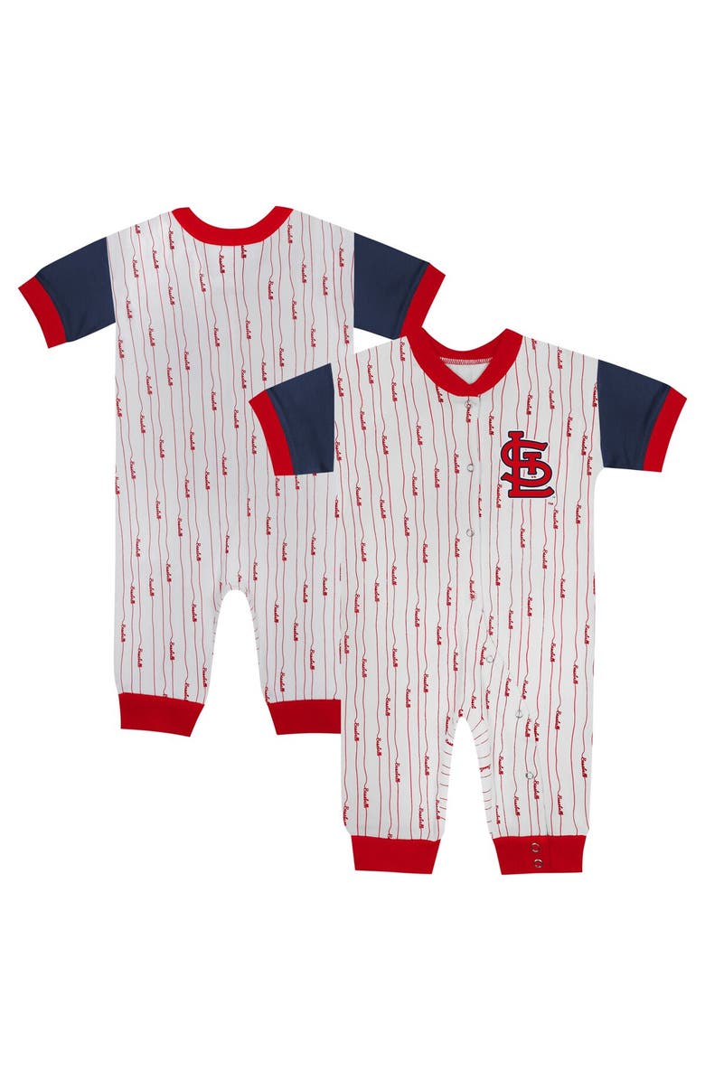 Outerstuff Infant Fanatics Branded White St. Louis Cardinals Logo Best Series Full-Snap Jumper, Main, color, 