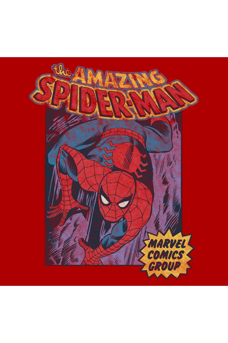 Men's Marvel Spider-Man Distressed Amazing Spider  Graphic T-Shirt, Alternate, color, Red