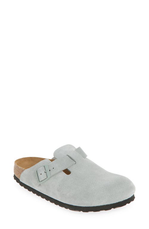 Birkenstock Boston Soft Footbed Clogs In Pure Sage