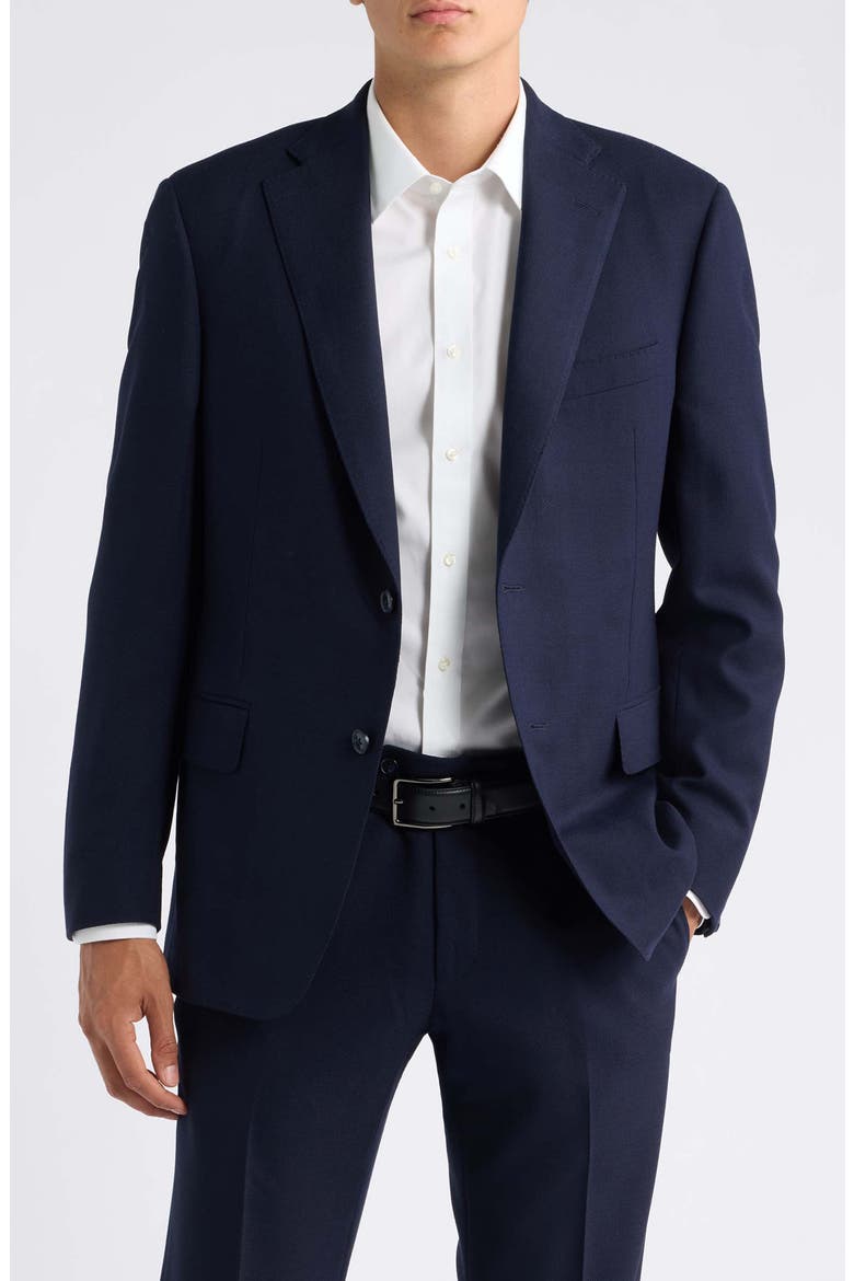 Luxury Performance Stretch Wool Suit Separate Jacket, Main, color, NAVY