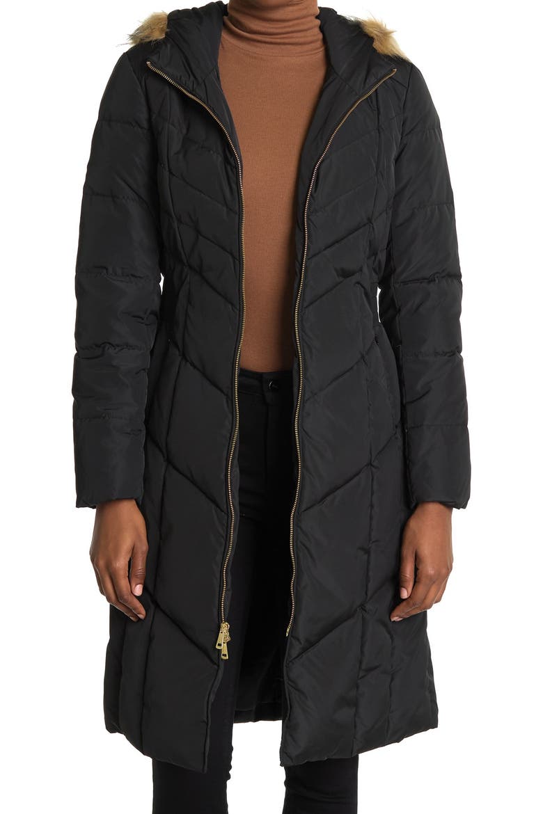 Cole Haan Down & Feather Puffer Jacket, Alternate, color, BLACK