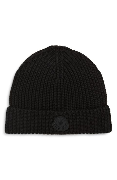 Logo Patch Cotton Rib Beanie