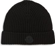 Moncler Logo Patch Cotton Rib Beanie