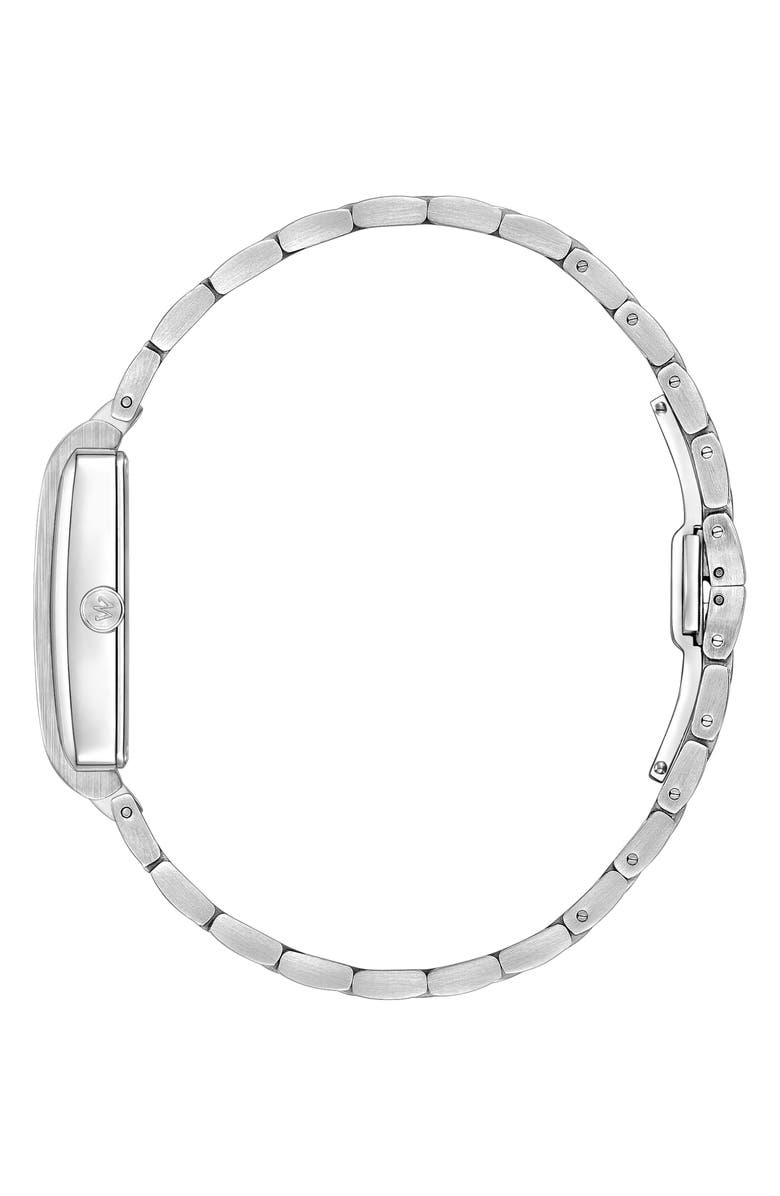 JBW Mink Petite Lab Created Diamond Bracelet Watch, 23mm x 8mm, Alternate, color, Silver