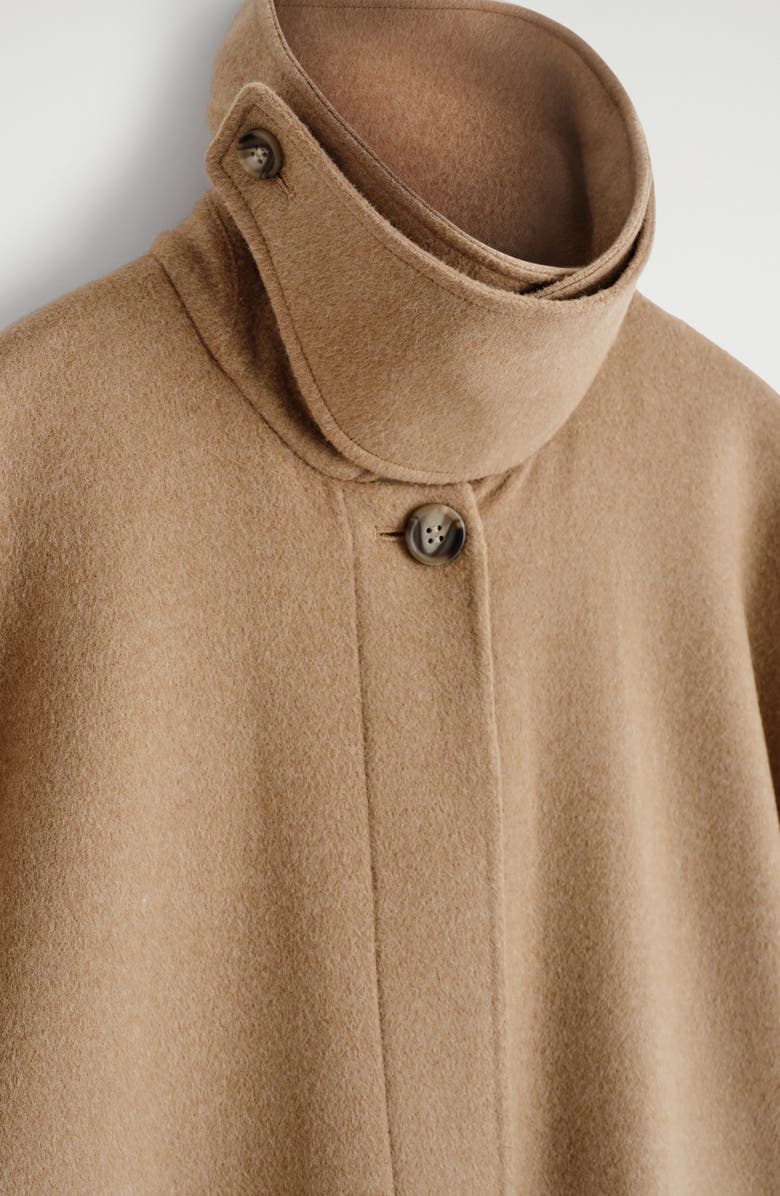 COS Wool Blend Double Cape, Alternate, color, Beige Dark