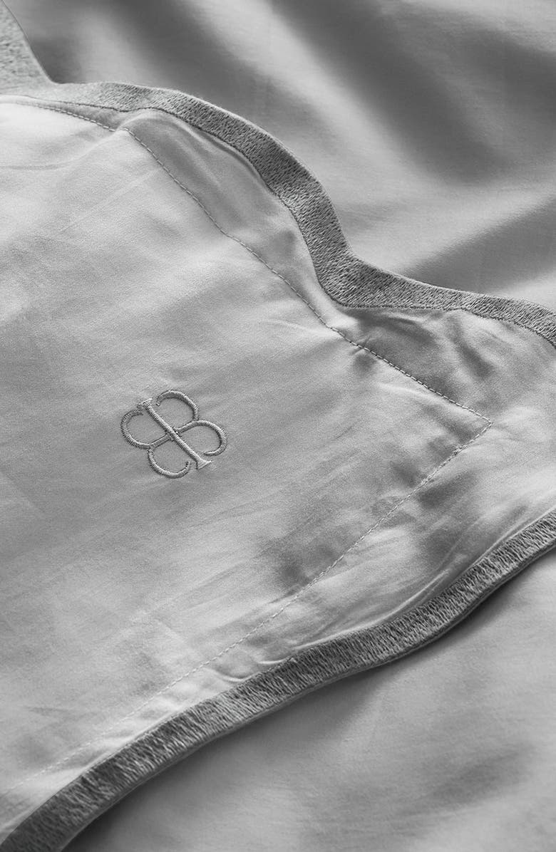 Boll & Branch Signature Curved Edge Duvet Cover & Shams Set, Alternate, color, Sky/ Shore